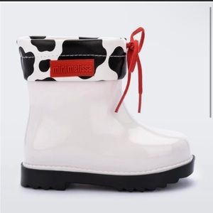 Mini Melissa Cow boots size 8